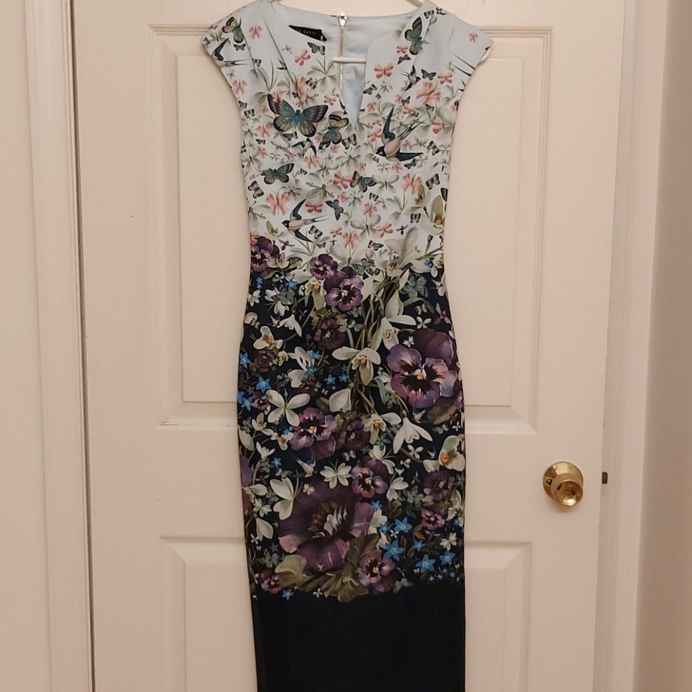 NWT Ted Baker London Tiha Floral Midi Dress